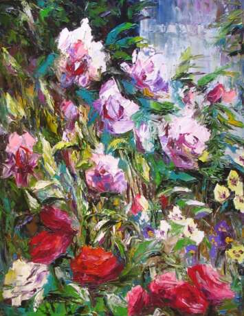 “In the garden” Canvas Oil paint Impressionist Still life 2012 - photo 1