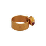 Designer Ring "Liebe" mit 2 Rubincabochons, - photo 3