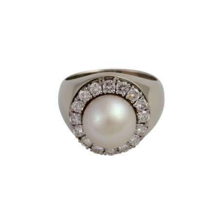 Ring mit weißer Zuchtperle - photo 1