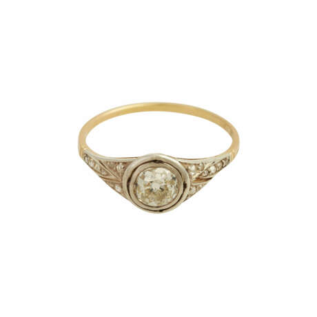 Ring mit Altschliffdiamant ca. 0,75 ct, - фото 1