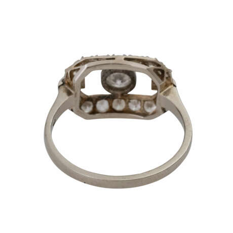 Art Déco Ring mit zentralem Altschliffdiamant von 0,22 ct, - фото 4