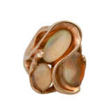 Ring mit 3 ovalen Opalen in unterschiedl. Größen, - Foto 1