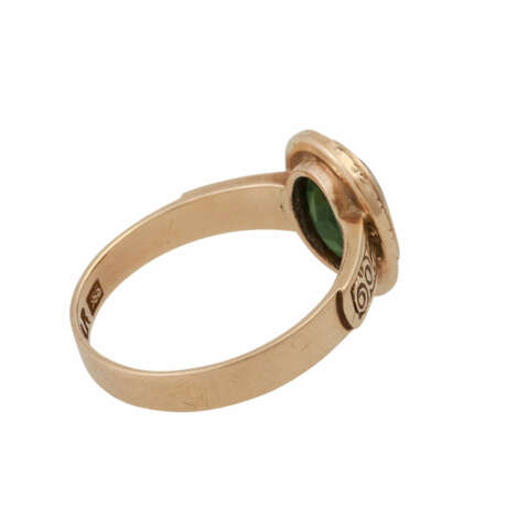 Ring mit grünem Turmalin ca. 2 ct, - photo 3
