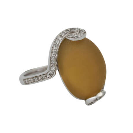 Ring mit gelbem Steincabochon - фото 2