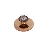 Seltene Knopfuhr umkränzt von kl. Rubinen und Diamantrosen, - Foto 2