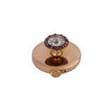 Seltene Knopfuhr umkränzt von kl. Rubinen und Diamantrosen, - photo 3