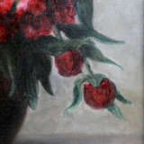 ROUGERON, J. (französ. Künstler/in 2. Hälfte 19. Jahrhundert), "Pfingstrosen und Tulpen in brauner Keramikvase", - photo 6