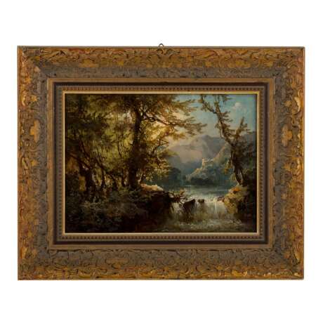 HAMPE, GUIDO (Berlin 1839-1902) 'Landschaft mit Wasserfall'. - фото 2