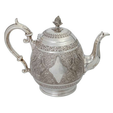 SHEFFIELD Teekanne, versilbert, 2. Hälfte 19. Jahrhundert. - Foto 3