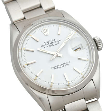 ROLEX Oyster Perpetual Datejust White Dial Armbanduhr, Ref. 1600, ca. 1970/80er Jahre. - Foto 5