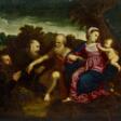 Maria mit Kind, dem Heiligen Antonius Abbas, Hieronymus und Stifter - Archives des enchères