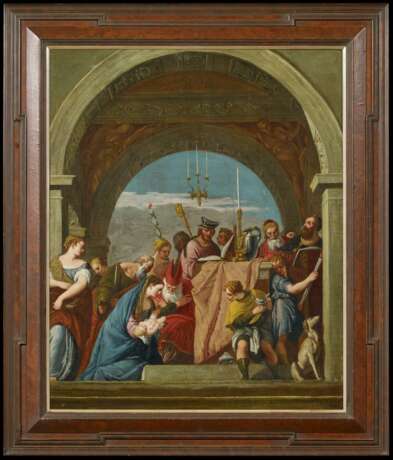 Italienischer Meister. Die Darstellung Christi im Tempel - Foto 2
