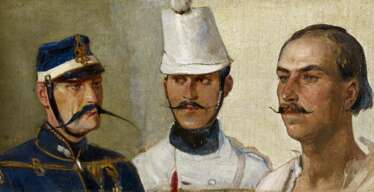 Головка изучение трех французских солдат