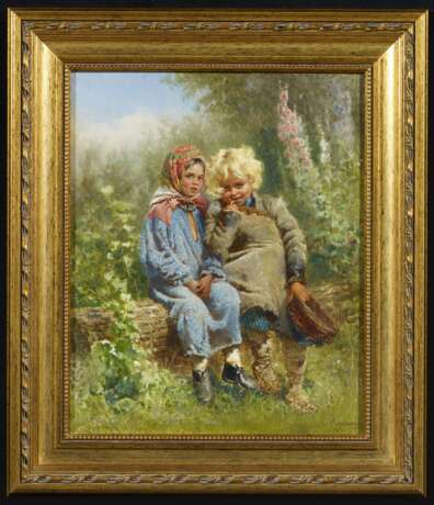 Makovsky, Konstantin Egorovich. Zwei Kinder im Garten - Foto 2