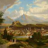 Österreichischer Meister. Blick über Salzburg mit der Festung oberhalb der Altstadt - Foto 1