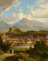 Blick über Salzburg mit der Festung oberhalb der Altstadt