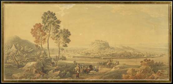 Tielker, Johann Friedrich. Blick auf das alte Athen mit der Akropolis über den Häusern der Stadt - Foto 2