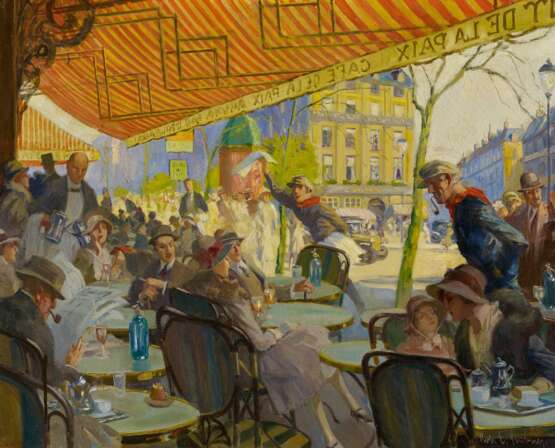 Stübner, Robert Emil. Das Café de la Paix am Opernplatz in Paris - Foto 1