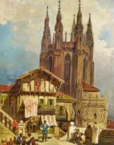 Vor der Kathedrale von Burgos