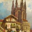 Vor der Kathedrale von Burgos - Auktionsarchiv