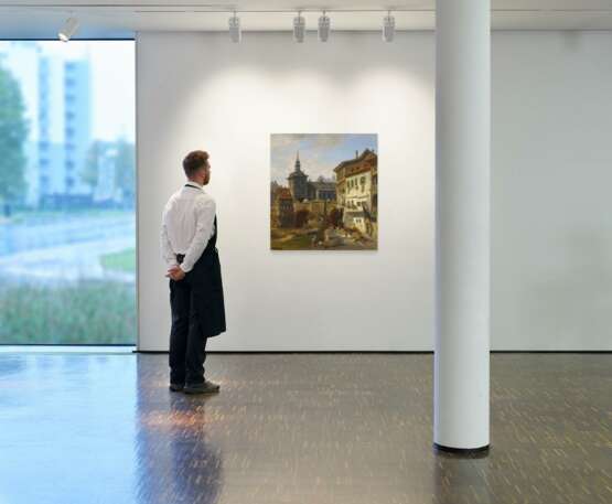 Wilberg, Christian Johannes. Blick auf das Rathaus in Bamberg mit Blick über die Pegnitz - Foto 4