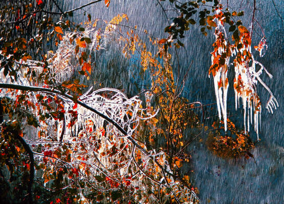 “Freezing rain” Photographic paper Film Photo Color photo Landscape painting 1995 - photo 1