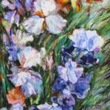 “Irises” Canvas Oil paint Impressionist Landscape painting 2012 - photo 1