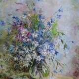 “July bells and daisies” Canvas Oil paint Impressionist Still life 2014 - photo 1