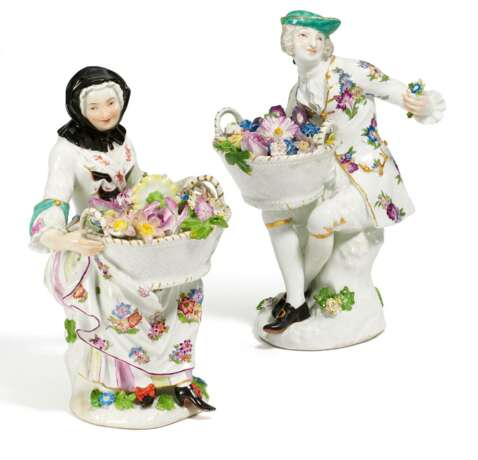 Meissen. Gärtnerin und Gärtner mit Blumenkörben - Foto 1