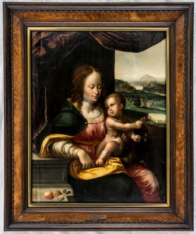 Bedeutendes Gemälde der Madonna mit den Kirschen - photo 2