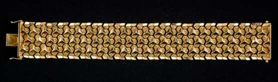 Goldenes Armband mit Schnappverschluss und 2 x Sicherheitsacht - Foto 1