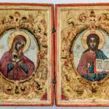Bezauberndes Hochzeits-Diptychon mit Gottesmutter und Christus Pantokrator - photo 1