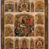 Seltene und schwere Ikone der Geburt Jesu und mit verschiedenen Darstellungen der Gottemutter - photo 1