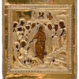 Ikone der Anastasis mit vergoldetem Silberoklad - Foto 1