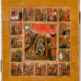 Seltene Ikone des Propheten Elias mit Szenen seiner Vita - фото 1