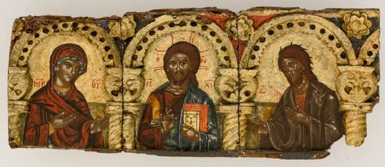 Sehr seltene und monumentale Ikonen-Apostelreihe mit Deesis - photo 2