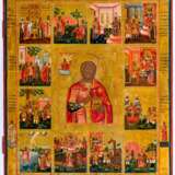 Sehr grosse Ikone des heiligen Arztpatrons Pantelejmon mit Szenen seiner Vita - фото 1
