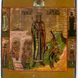 Ikone der heiligen Barbara mit zwei Szenen ihrer Vita - фото 1