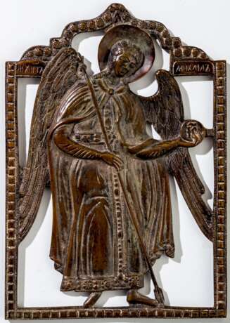 Bronze-Ikone des heiligen Erzengels Michael - photo 1