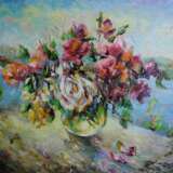 “Summer concert” Canvas Oil paint Impressionist Still life 2013 - photo 1