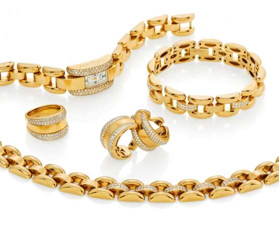 Chopard. Diamant-Set: Collier, Armband, Ohrclips, Ring und Damenuhr - Foto 1