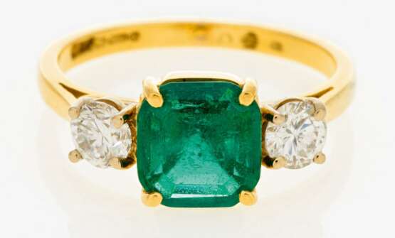 Smaragd-Diamant-Ring - photo 1