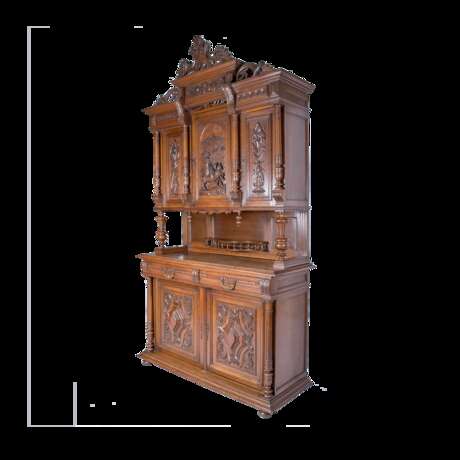 “Vintage sideboard with plot threads for the second half of the XIX century” Wood Lacquer Romanticism France 1870 - photo 3