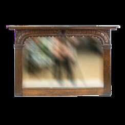 Wall mirror in oak frame from the late nineteenth century