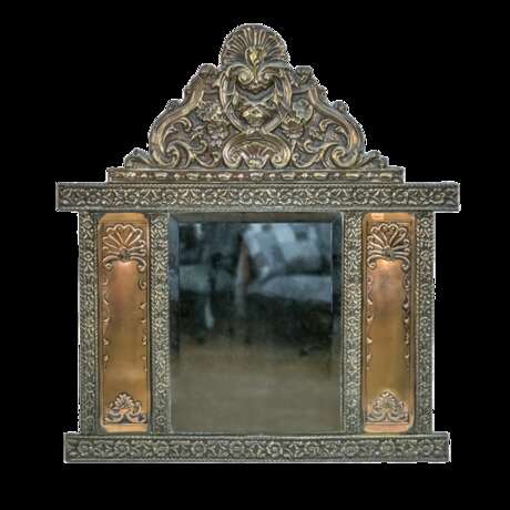 “Mirror for hallway with brushes in a carved frame made of brass the first half of the twentieth century” Wood Lacquer The Netherlands 1920 - photo 1