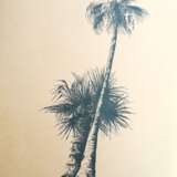 “Palm trees” Paper Ink Realist Landscape painting 2019 - photo 1