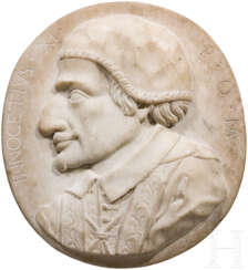 Барокко-Marmortondo с reliefiertem Портрет папы Иннокентия XI, Италия, 17. Века