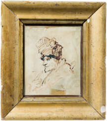Небольшой Рисунок тушью, называется "Rembrand", 17. Века