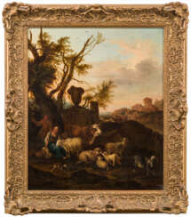 Carree Майкл (1657 - 1727) - идиллический пейзаж с крестьян и скота