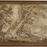"Sturm am Waldesrand", Gouache, flämisch/Frankreich, 1. Hälfte 18. Jahrhundert - Foto 1